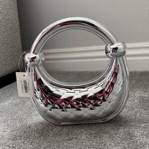 Silver Quilted Women's Bag